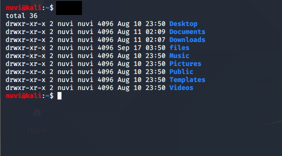 ls -l command